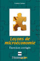 Leçons de microéconomie De Frédéric Carluer - PUG (Presses Universitaires de Grenoble)