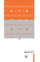 Revue internationale de psychologie sociale - 2011 - tome 24 - n°2  - PUG (Presses Universitaires de Grenoble)
