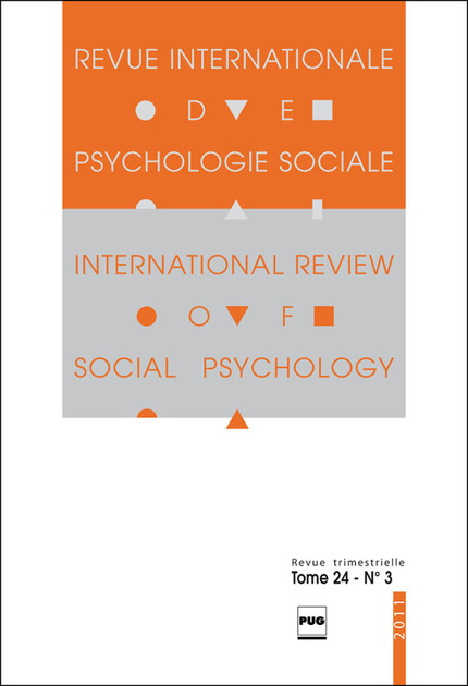 Revue internationale de psychologie sociale - 2011 - tome 24 - n°3 -  - PUG